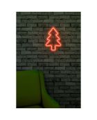 Néon LED décoratif mural Christmas Pine rouge - 21x30 cm