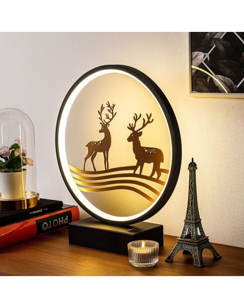 Dekorative Tischlampe Xmas schwarz/kupfer - D.30x35 cm