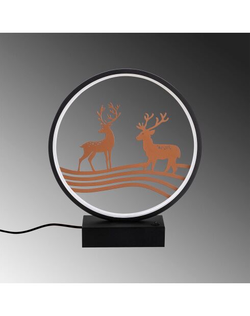 Dekorative Tischlampe Xmas schwarz/kupfer - D.30x35 cm