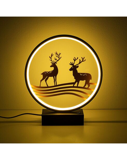 Dekorative Tischlampe Xmas schwarz/kupfer - D.30x35 cm