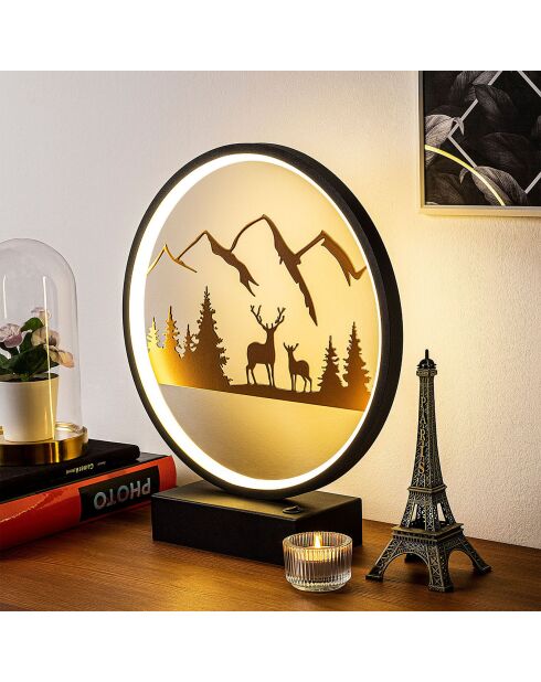 Dekorative Tischlampe Xmas schwarz/kupfer - D.30x35 cm