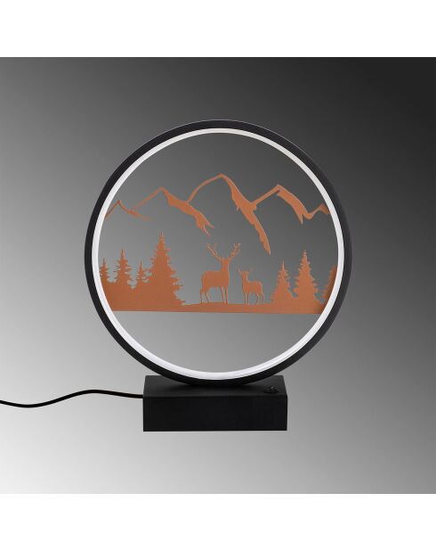 Dekorative Tischlampe Xmas schwarz/kupfer - D.30x35 cm