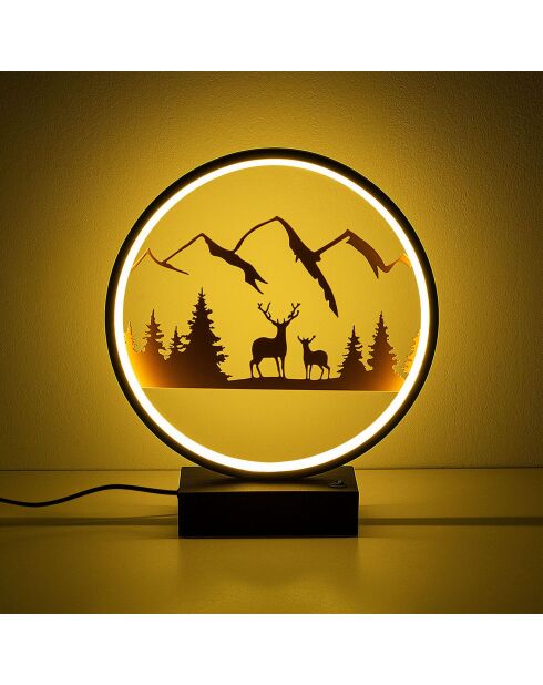 Dekorative Tischlampe Xmas schwarz/kupfer - D.30x35 cm