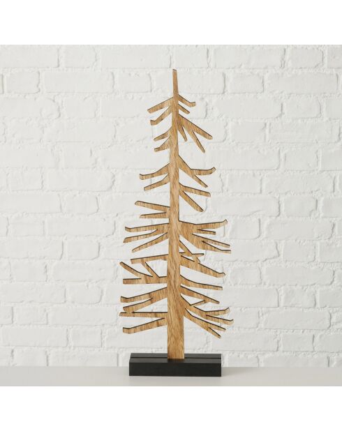 Arbre de Noël à poser Siljan naturel/noir - 20x5.5x54 cm