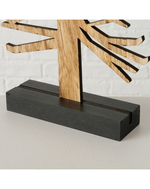 Arbre de Noël à poser Siljan naturel/noir - 20x5.5x54 cm
