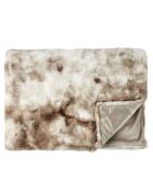 Plaid imitation fourrure Opulence blanc/marron - 140x200 cm
