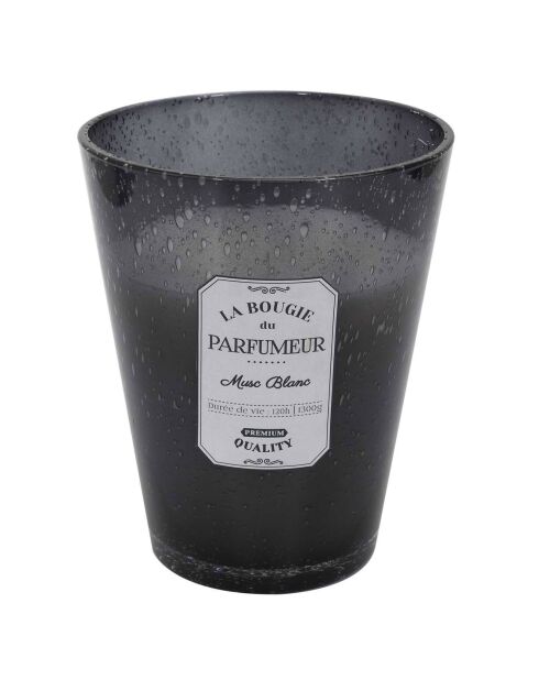 Bougie parfumée Musc Blanc grise - 125h