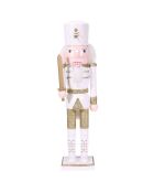 2 Figurines casses noisettes doré/blanc - 10x35.5x8 cm