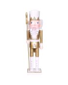 2 Figurines casses noisettes doré/blanc - 10x35.5x8 cm