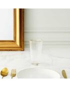 6 Verres striés liseret gold dorés - 40 cl