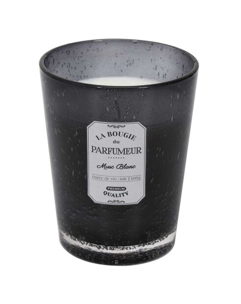 Bougie parfumée Musc Blanc grise - 80h