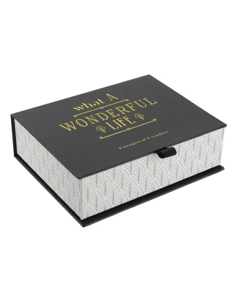 6 Bougies parfumées art Vanille noires - 7h