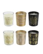 6 Bougies parfumées art Vanille noires - 7h