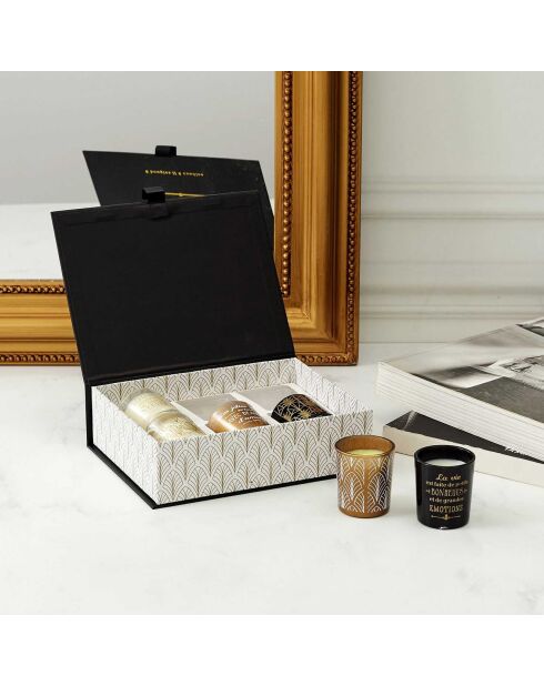 6 Bougies parfumées art Vanille noires - 7h