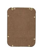 Miroir déco contour doré carré cuivre - 25x34 cm