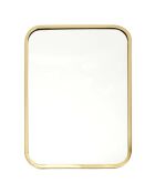 Miroir déco contour doré carré cuivre - 25x34 cm