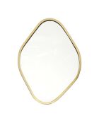 Miroir déco contour doré losange cuivre - 25x34 cm