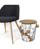 Guirnalda de bolas blanca/dorada de 20 LED - 345 cm