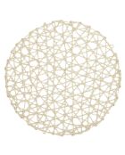 3 beige opengewerkte placemats - 38x38 cm