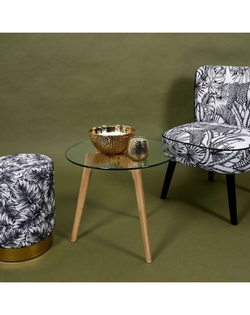 Bougie parfumée martelée musc blanc dorée - 25h