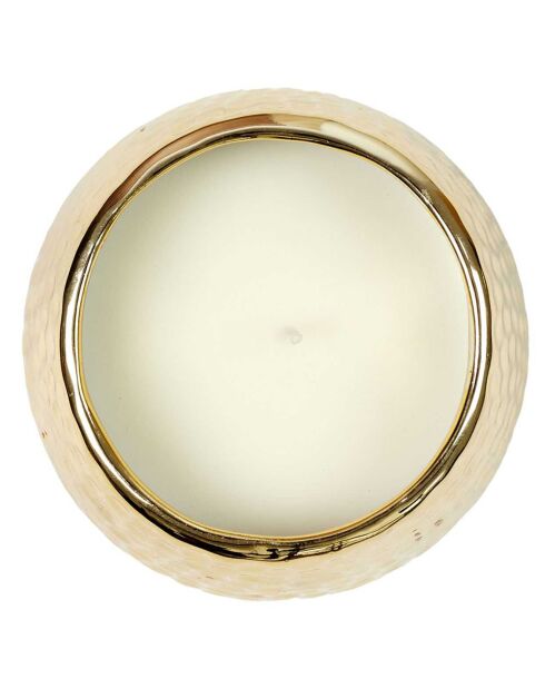 Bougie parfumée martelée musc blanc dorée - 25h