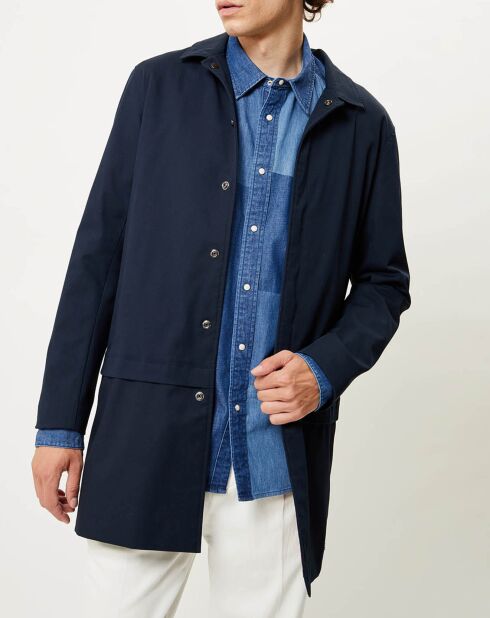 Imperméable Bimatière bleu marine