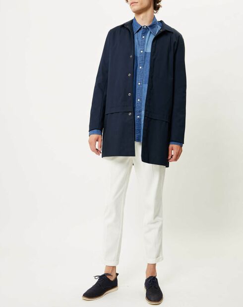 Imperméable Bimatière bleu marine