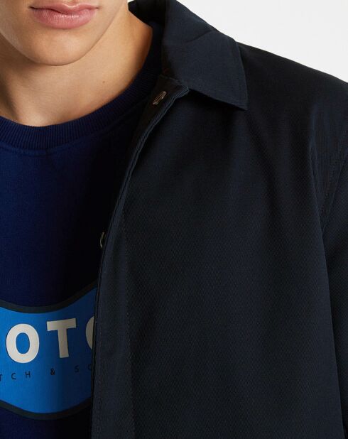 Imperméable Bimatière bleu marine