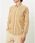 Chemise Pocket à rayures marron/jaune