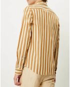Chemise Pocket à rayures marron/jaune