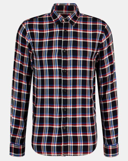 Chemise Regular Fit Fantaisie à carreaux bleu/rouge