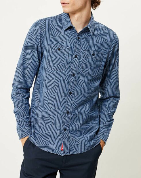 Chemise en Coton bio Chambray bleu jean
