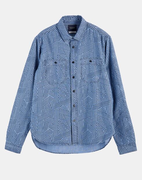 Chemise en Coton bio Chambray bleu jean