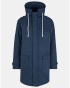 Parka matelassée à capuche Sherpa bleu marine