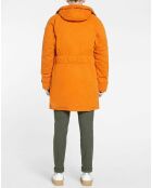 Parka matelassée à capuche Sherpa orange