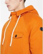 Parka matelassée à capuche Sherpa orange