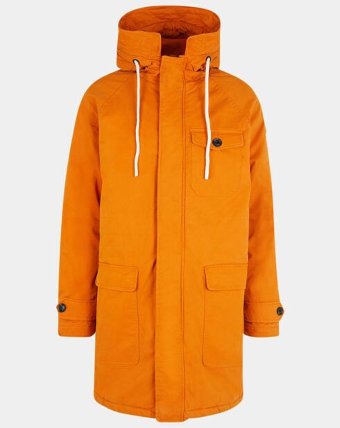 Parka matelassée à capuche Sherpa orange