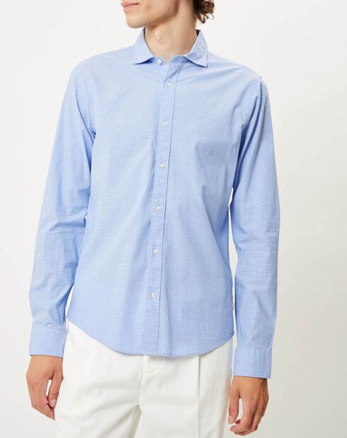 Chemise Regular Fit en popeline Diamant imprimée bleu clair
