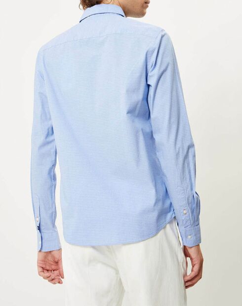 Chemise Regular Fit en popeline Diamant imprimée bleu clair