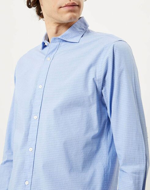 Chemise Regular Fit en popeline Diamant imprimée bleu clair