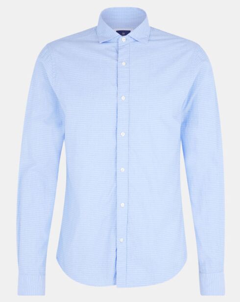 Chemise Regular Fit en popeline Diamant imprimée bleu clair