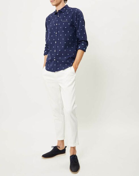 Chemise Regular Fit Chic imprimée bleu foncé