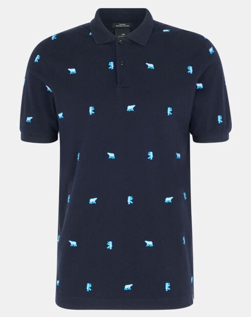 Polo Regular Fit Mini Bear bleu marine