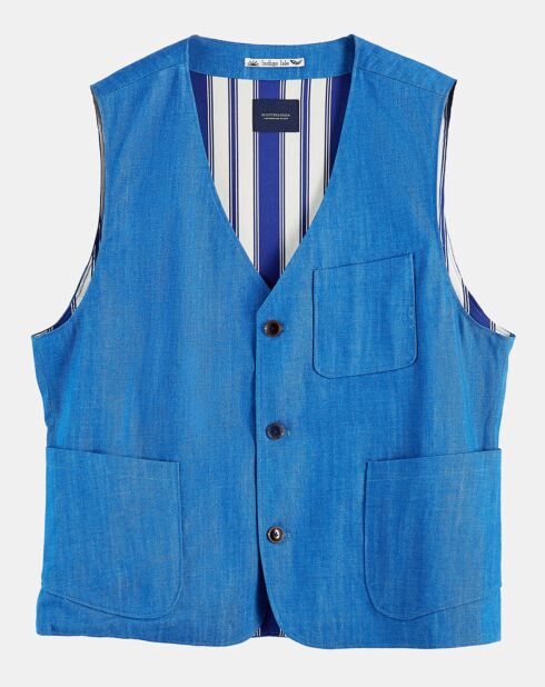 Gilet de Costume bleu vif