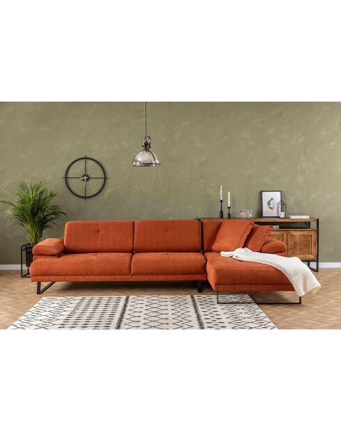Canapé d'angle droit Mustang orange - (314x174)x83x45 cm