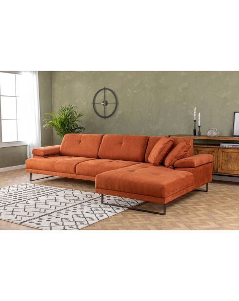 Canapé d'angle droit Mustang orange - (314x174)x83x45 cm