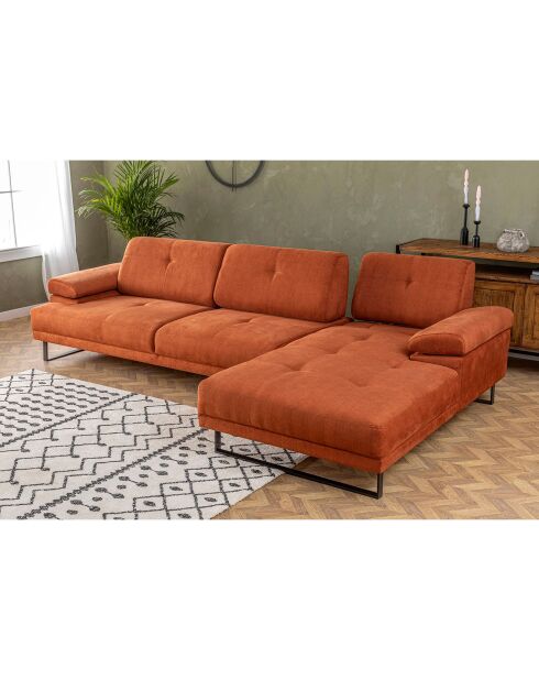 Canapé d'angle droit Mustang orange - (314x174)x83x45 cm