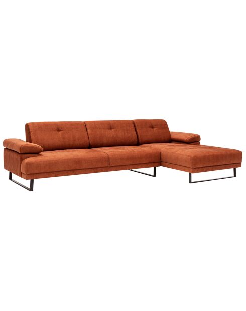 Canapé d'angle droit Mustang orange - (314x174)x83x45 cm