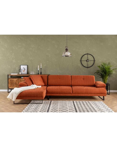 Canapé d'angle gauche Mustang orange - (314x174)x83x45 cm