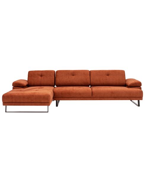 Canapé d'angle gauche Mustang orange - (314x174)x83x45 cm